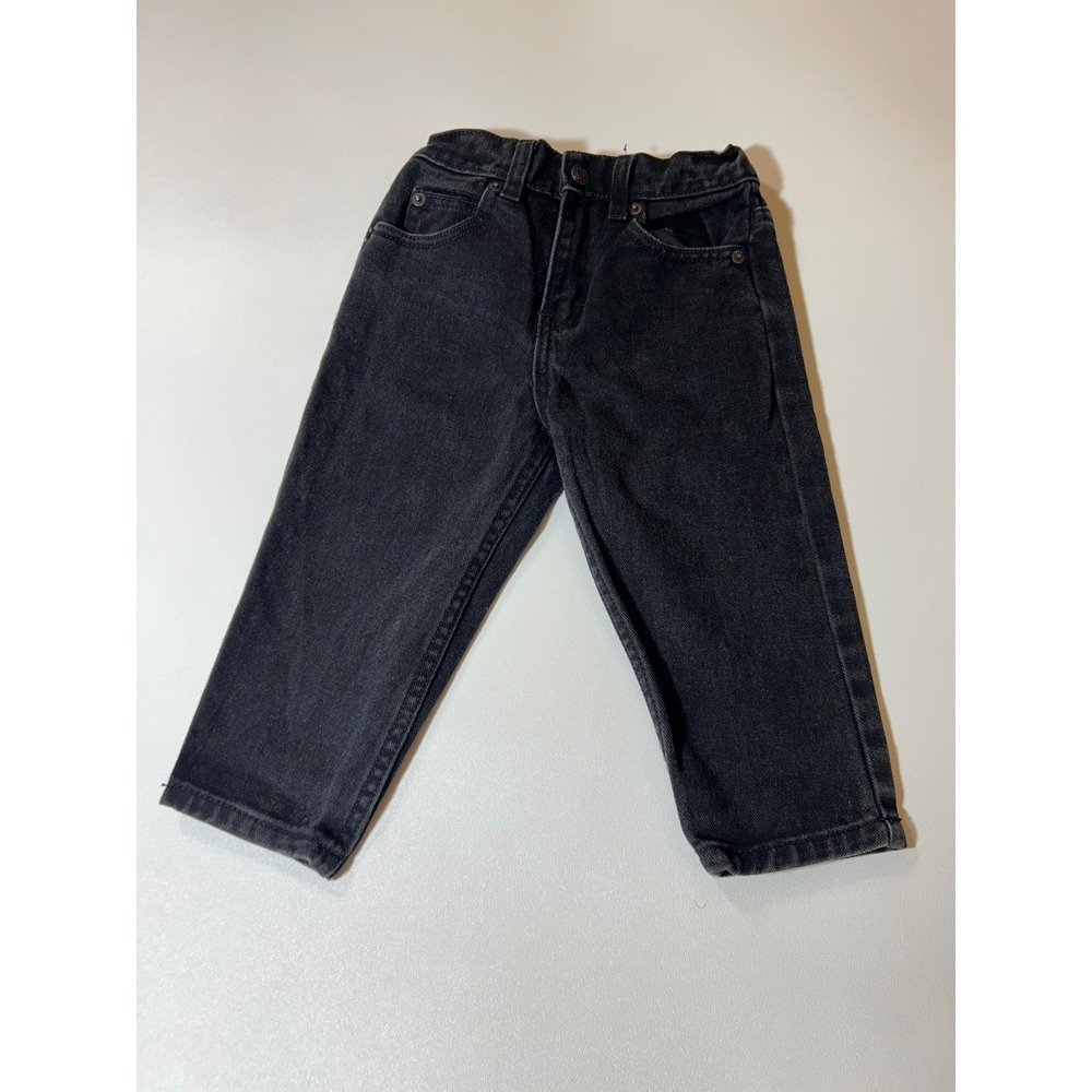 Jordache Jeans Baby Boys 24M Black Excellent Vintage Elastic Back Denim